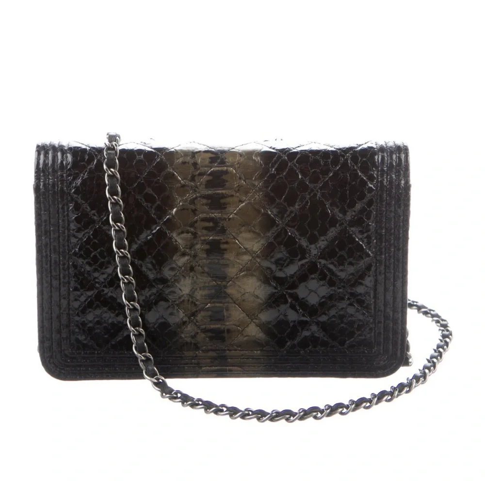 Chanel Python Boy Wallet On Chain - Picture 3 of 6